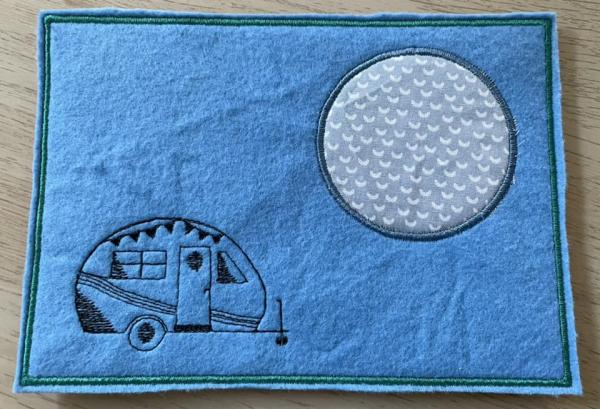 ITH - Stickdatei Mug Rug Wohnwagen